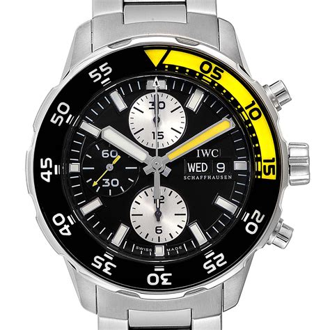 iwc aquatimer black yellow|IWC aquatimer chronograph.